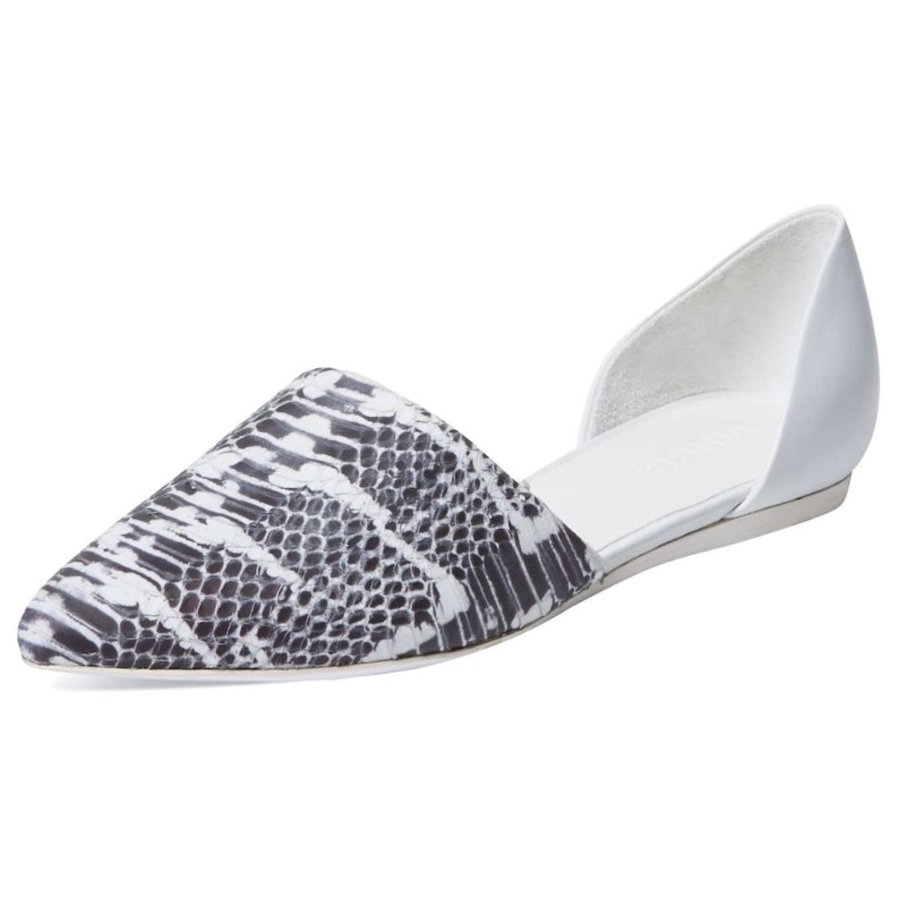 Vince | Nina Embossed Leather D'Orsay Flat